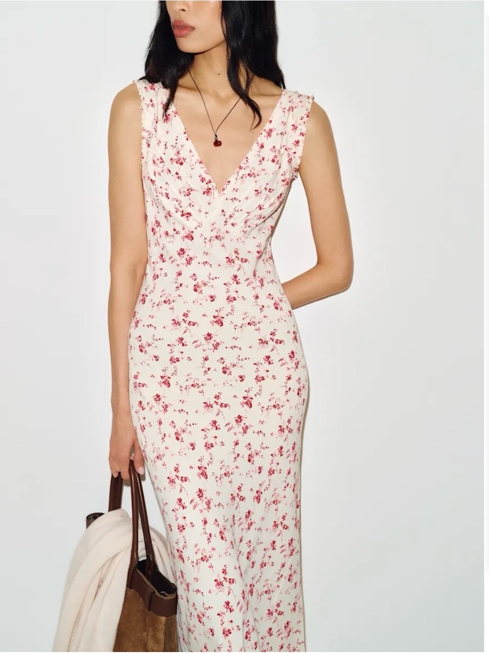 Reformation Anna-Claire Floral V-Neck Slip Dress sz medium Brand NEW